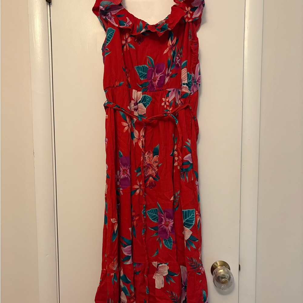 Old Navy Red floral Sundress